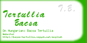 tertullia bacsa business card